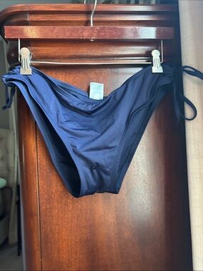 Kona Sol Navy Blue Tie-Side Bikini Bottoms